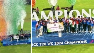 Wankhede Stadium: BCCI office bearers present India team with Rs 125 crore cheque 